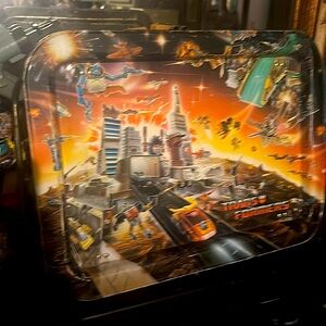 💥TRANSFORMERS- TV DINNER TRAY-  METROPLEX- 1986 HASBRO- RARE METROPLEX TRAY💥